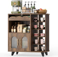 Kitchen Cabinet, Mobiletto Cucina con Porta Bicchierini Caff¨¨, Mobile Cucina con Ante, Armadio con Cassetto, Coffee Bar Station per Macchina da Caff¨¨, Tazzine da Caff¨¨ (40x80x91 cm)