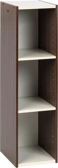 Iris Ohyama, Libreria/scaffale per armadietto a 3 livelli/mobili laterali/scaffale salvaspazio, Modulare, Altezza mensola regolabile 3,2 cm, Ufficio, Casa - Space Saving Shelf - UB-9025 - Marrone