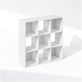 Furinno PELLI Libreria 9 Cubi, Organizer a Cubi, per Living Room, Bedroom, Office, Bianco