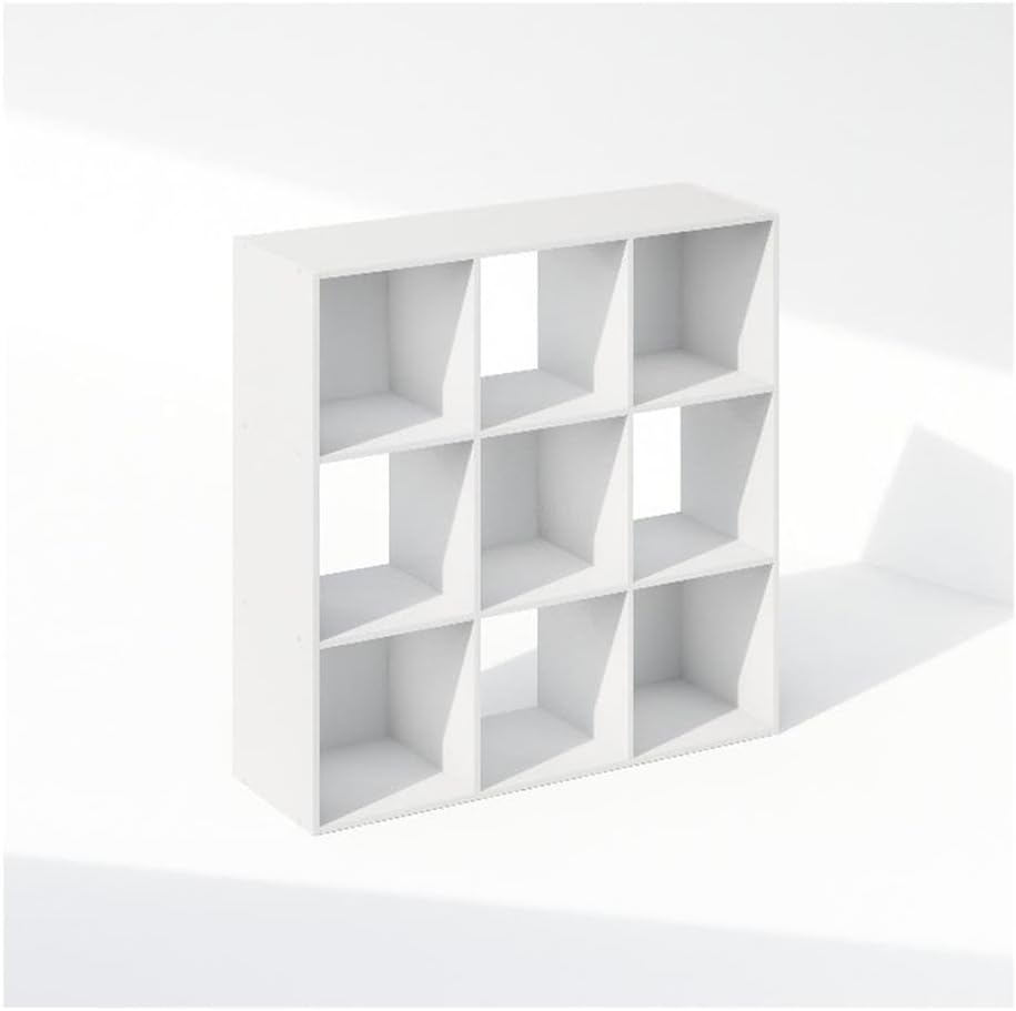 Furinno PELLI Libreria 9 Cubi, Organizer a Cubi, per Living Room, Bedroom, Office, Bianco