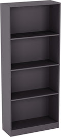 Vida Designs Cambridge 4 Ripiano Large Libreria, Moderno Space-Saving Mobile contenitore for Living Room, Camera da letto or Ufficio, Autoportante Design, H140xW60xD24cm (Grigio)