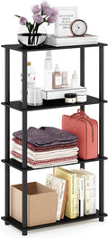 Furinno Turn-N-Tube Libreria a 4 Ripiani, Nero (Americano/Black), Taglia Unica