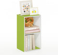 Furinno Pasir Libreria a 2 ripiani aperti, verde/bianco