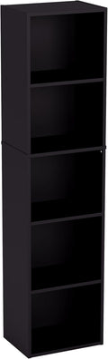 Vida Designs Oxford, Libreria a cubi a 5 Ripiani, in Legno, per esporre e conservare, per Ufficio e Living Room, Nero