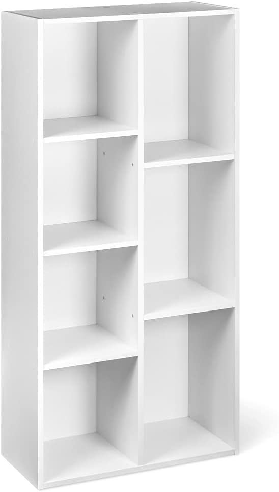Basics Estanter¨ªa 7 compartimentos cubo, Blanco, 50 x 24 x 106 cm | librer¨ªa